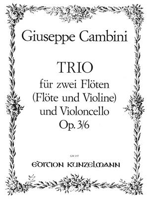 Giovanni Giuseppe Cambini: Trio Für 2 Flöten und Violoncello: Duo pour Flûtes Traversières