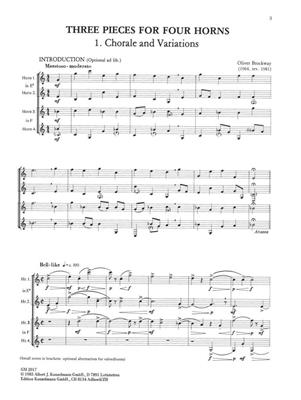 Oliver Brockway: 3 Stücke: Cor d'Harmonie (Ensemble)