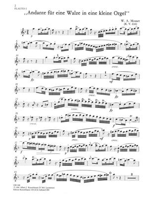 Wolfgang Amadeus Mozart: Andante Für 2 Flöten und 2 Klarinetten: Bois (Ensemble)