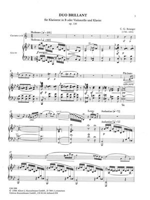 Carl Gottlieb Reissiger: Duo Brillant Opus 130: Clarinette et Accomp.