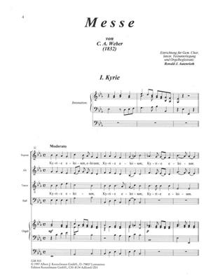 Carl Anton Weber: Messe Für Chor und Orgel: Chœur Mixte et Ensemble