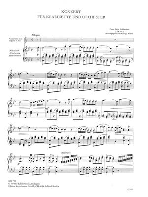 Franz Anton Hoffmeister: Konzert Für Klarinette: Clarinette et Accomp.