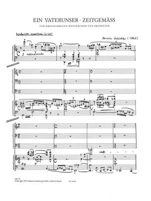 Armin Schibler: Ein Vater Unser - Zeitgemäss: Voix Basses et Piano/Orgue