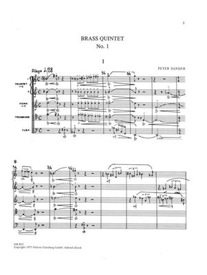 Peter Sander: Brass Quintett Nr. 1: Ensemble de Cuivres