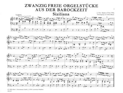 20 Freie Orgelstücke Aus Der Barockzeit: Orgue