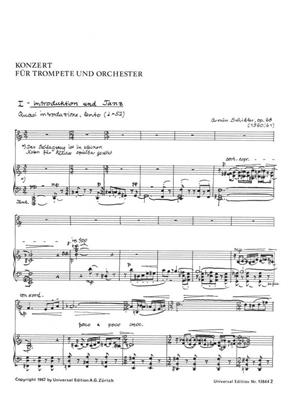 Armin Schibler: Konzert Für Trompete: Trompette et Accomp.
