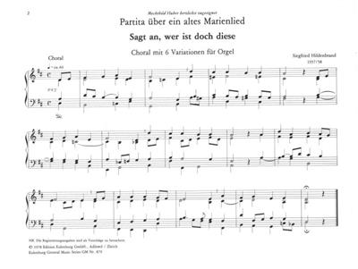 Siegfried Hildenbrand: Choral Mit 6 Variationen: Orgue