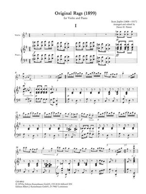 Scott Joplin: 6 Ragtimes Für Violine und Klavier - Band I: Violon et Accomp.