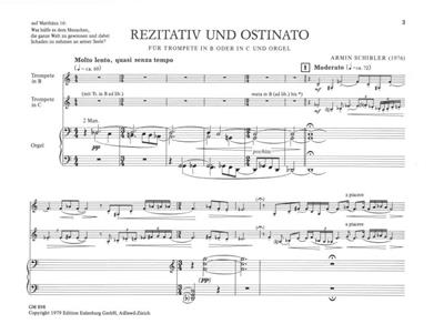 Armin Schibler: Rezitativ und Ostinato: Trompette et Accomp.