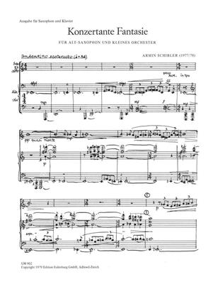 Armin Schibler: Konzertante Fantasie: Saxophone