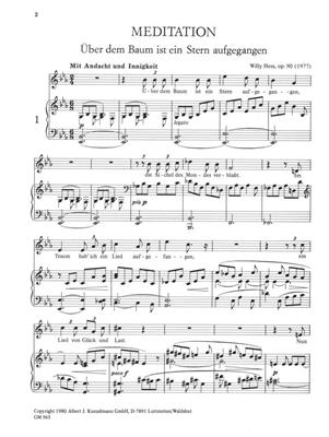 Willy Hess: 2 Liederzyklen Für Mittlere Stimme: Chant et Piano