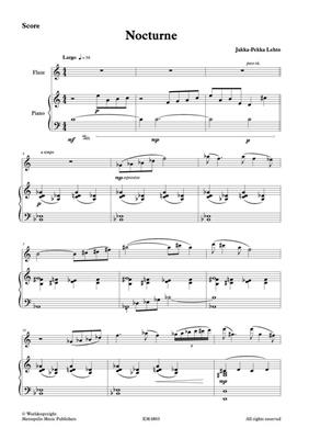 Jukka Pekka Lehto: Nocturne: Flûte Traversière et Accomp.