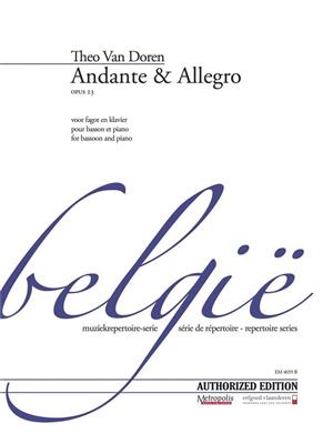 Theo van Doren: Andante & Allegro, Op.23: Basson et Accomp.