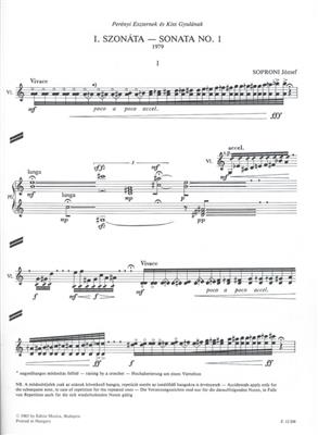 József Soproni: Sonate Nr. 1: Violon et Accomp.