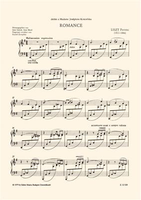 Franz Liszt: Romance: Solo de Piano
