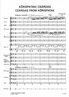 Lajos Hollós: Czardas from Körispatak: Orchestre d'Harmonie