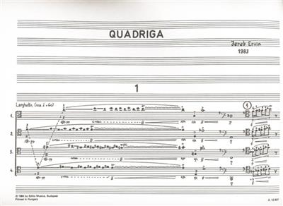 Ervin Jereb: Quadriga für vier Posaunen: Trombone (Ensemble)