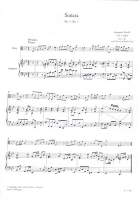 Arcangelo Corelli: 2 Sonate op. 5, No.7-8 per viola e pianoforte, op: Alto et Accomp.