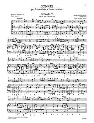Georg Friedrich Händel: Sonate per flauto dolce e basso continuo II: Flûte Traversière et Accomp.