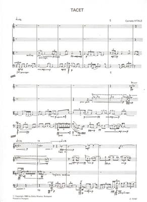 Corrado Vitale: Tacet: Quatuor à Cordes