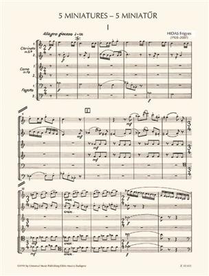 Frigyes Hidas: 5 Miniaturen für Blasinstrumente (zwei Klarinett: Bois (Ensemble)