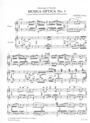 György Geszler: Musica Optica: Piano Quatre Mains