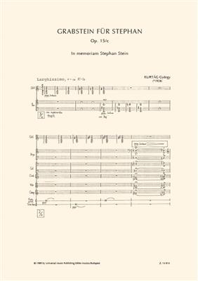 György Kurtág: Grabstein Für Stefan Op 15C: Ensemble de Chambre