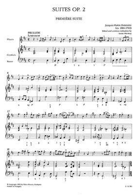 Jacques-Martin Hotteterre: Suites op. 2 pour flute trav. (flute a bec, hautb: Flûte Traversière et Accomp.