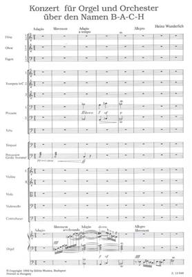 Heinz Wunderlich: Konzert für Orgel und Orchester: Orchestre et Solo