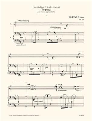 György Kurtág: Tre pezzi op. 14e per violino e pianoforte: Violon et Accomp.