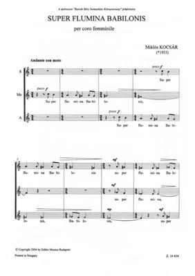 Miklós Kocsár: Super flumina Babilonis per coro femminile: Voix Hautes A Cappella