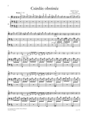 Franz Liszt: Csardas obstinee: Violoncelle et Accomp.