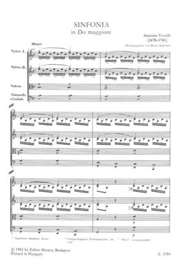 Antonio Vivaldi: Sinfonia in do maggiore: Orchestre à Cordes