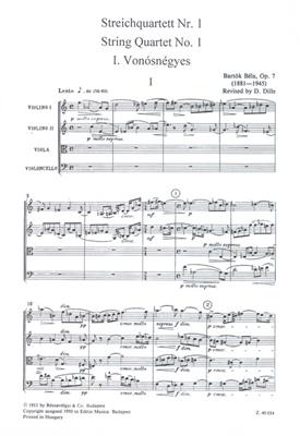 Béla Bartók: String Quartet No.1 Op.7: Quatuor à Cordes