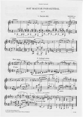 Leó Weiner: Ungarische Bauernlieder Op. 19 Serie 1: Solo de Piano