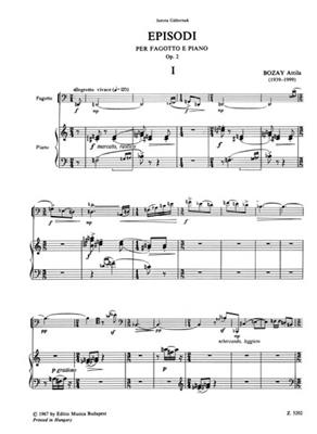 Attila Bozay: Episodi Op. 2: Basson et Accomp.