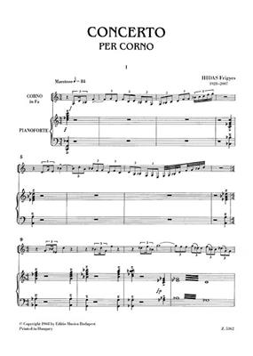 Frigyes Hidas: Konzert für Horn und Orchester: Cor Français et Accomp.