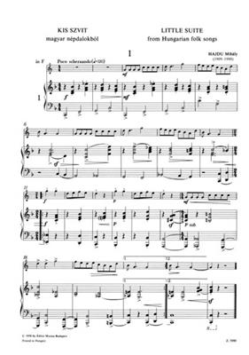 Werke ungarischer Komponisten für Horn und Klavier: Cor Français et Accomp.