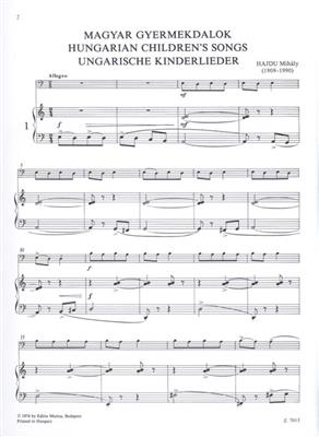 Ungarische Kinderlieder für Violoncello und Klavie