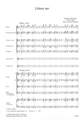 Gaetano Donizetti: Libera me MC 6/V: Orchestre et Solo