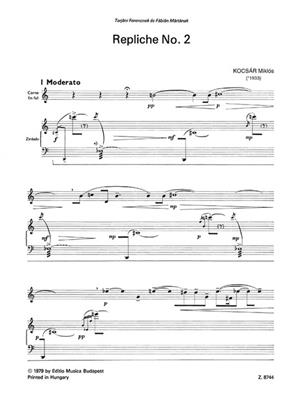 Miklós Kocsár: Repliche No. 2 für Horn und Cimbalom (oder Klavi: Cor Français et Accomp.