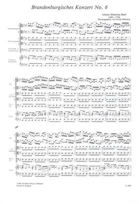 Johann Sebastian Bach: Brandenburgisches Konzert No. 6 MC 16: Orchestre de Chambre