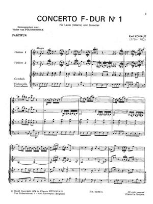 Karl Kohaut: Concerto in F Major, No. 1: Orchestre Symphonique
