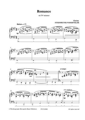 Christa Steenhuyse-Vandevelde: Romance en fis mineur: Solo de Piano