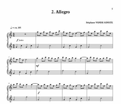 Stephane Vande Ginste: 6 Easy Pieces: Solo de Piano