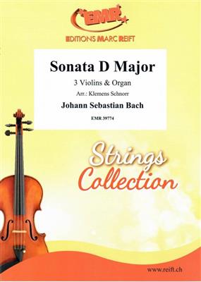 Johann Sebastian Bach: Sonata D Major: (Arr. Klemens Schnorr): Violons (Ensemble)