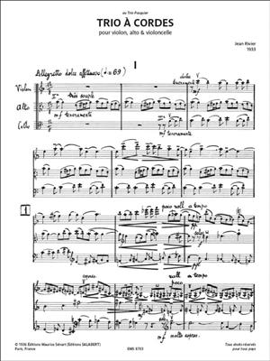 Jean Rivier: Trio à cordes: Trio de Cordes