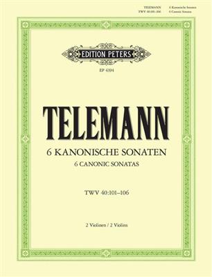 Georg Philipp Telemann: 6 Sonatas In Canon Form: Duos pour Violons