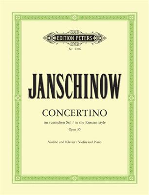 Janschinow: Concertino In Russian Style Op.35: Alto et Accomp.