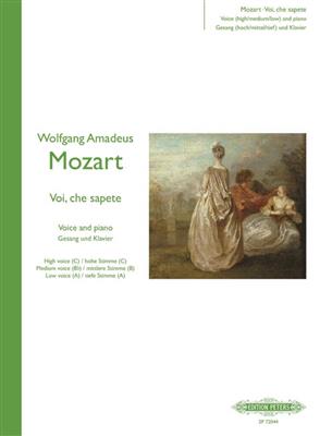 Wolfgang Amadeus Mozart: Voi, Che Sapete From Le Nozze Di Figaro: Chant et Piano